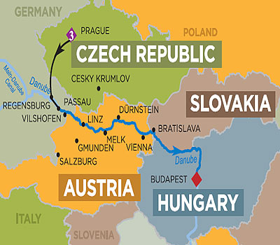 Romantic Danube Map